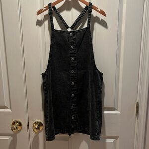 Black American eagle overall dress